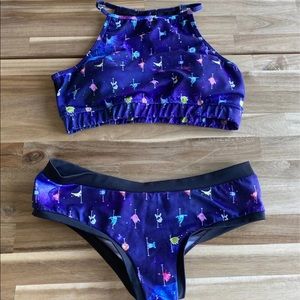 Push and Pole pole fitness bikini workout set